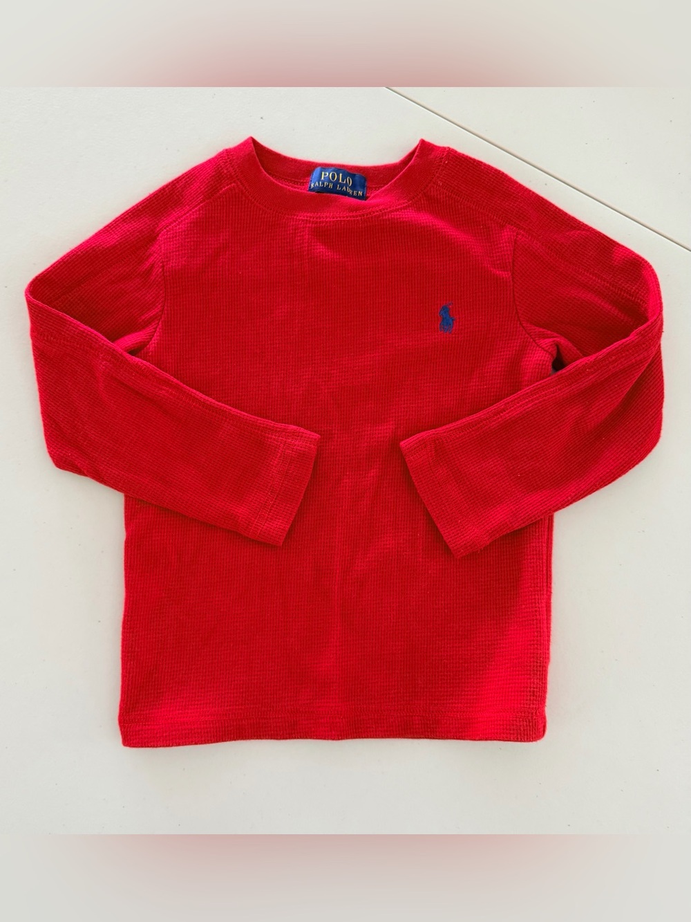POLO Ralph Lauren | little boys, toddler waffle knit top. Size: 2/2T